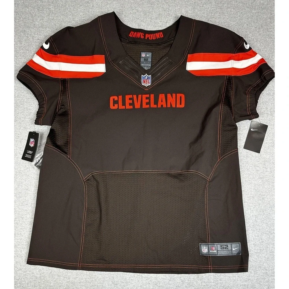 Cleveland Browns Jersey Mens 52 Brown NFL Football On Field Elite Blank Nike‎